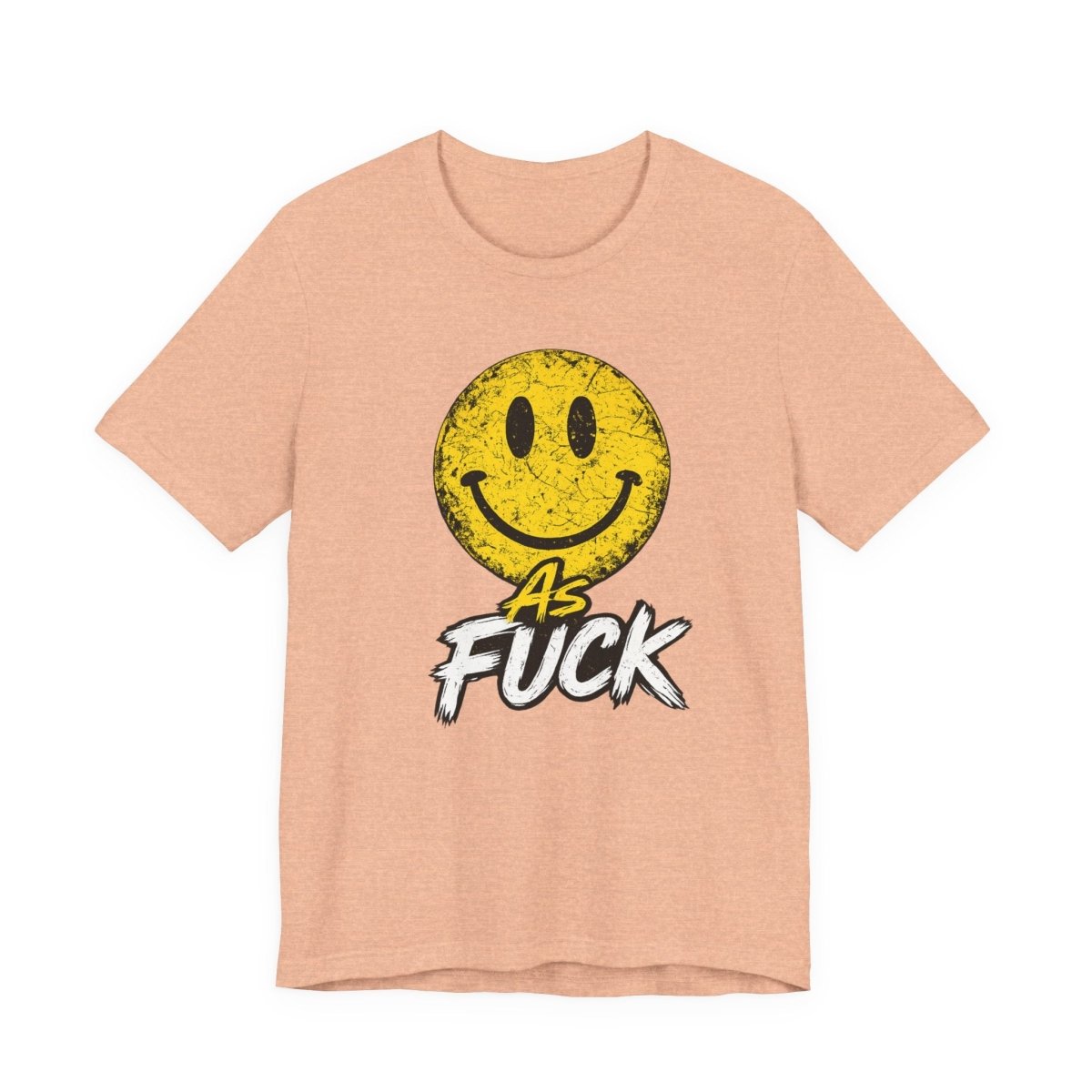 Happy As Fuck T-Shirt | Vintage Smiley Face Graphic Tee - Anything AF