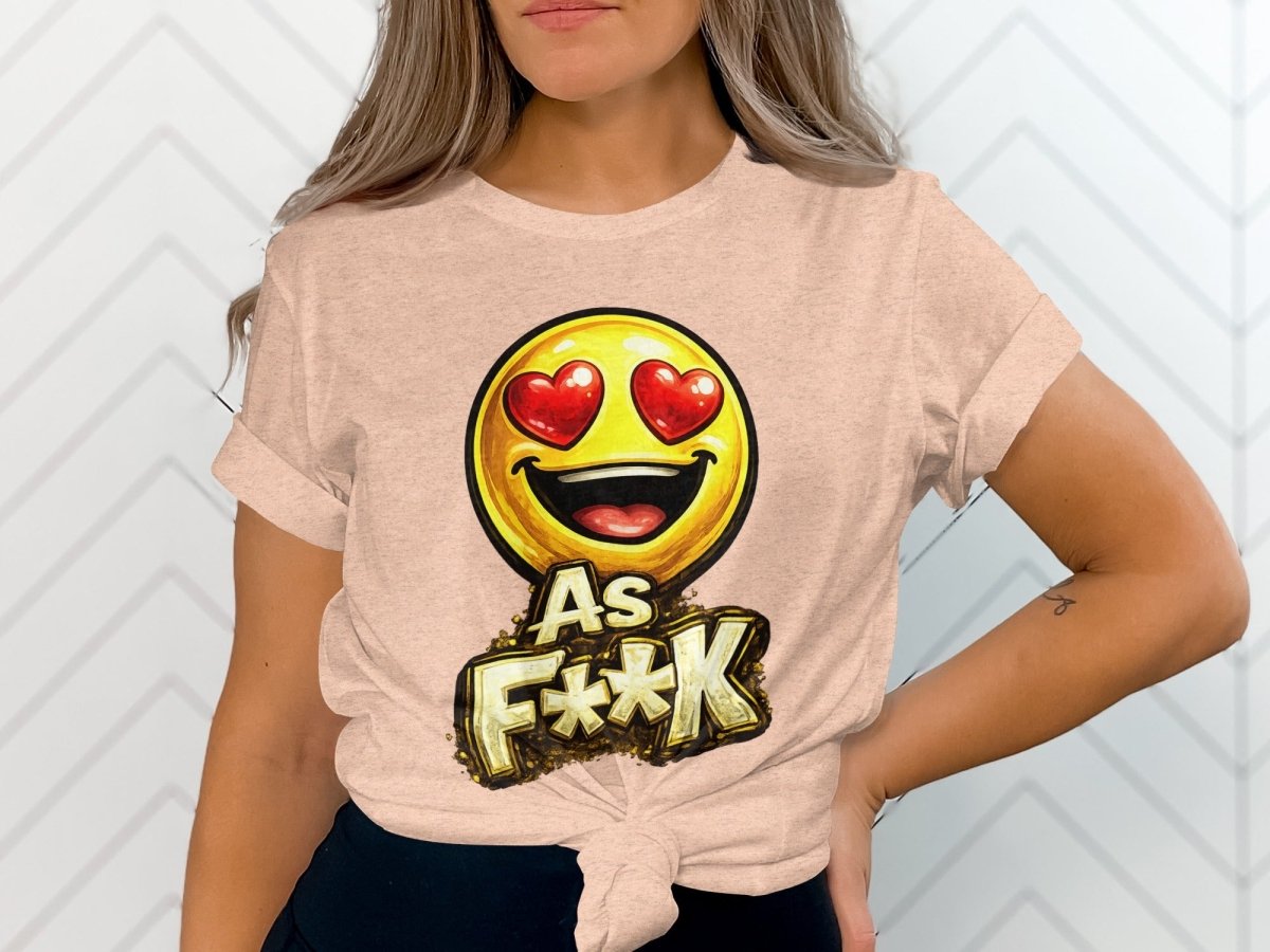 Heart Eyes As F**K Emoji T-Shirt | Love Emoji Graphic Tee - Anything AF