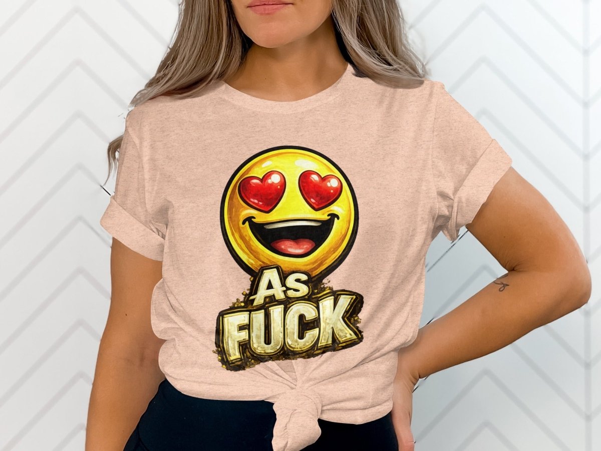 Heart Eyes As Fuck Emoji T-Shirt | Love Emoji NSFW Graphic Tee - Anything AF