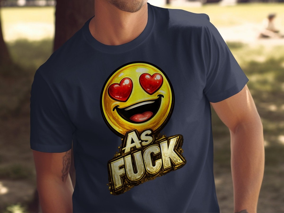 Heart Eyes As Fuck Emoji T-Shirt | Love Emoji NSFW Graphic Tee - Anything AF