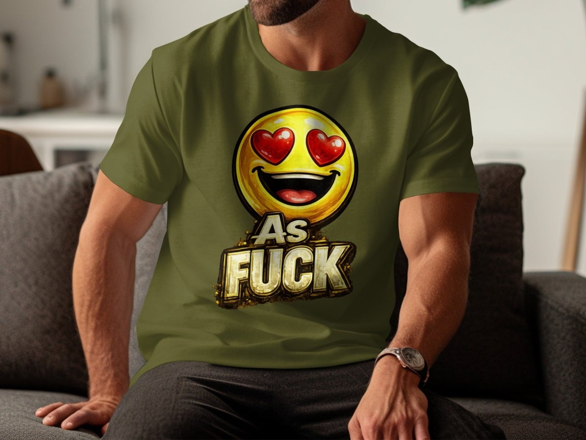 Heart Eyes As Fuck Emoji T-Shirt | Love Emoji NSFW Graphic Tee - Anything AF