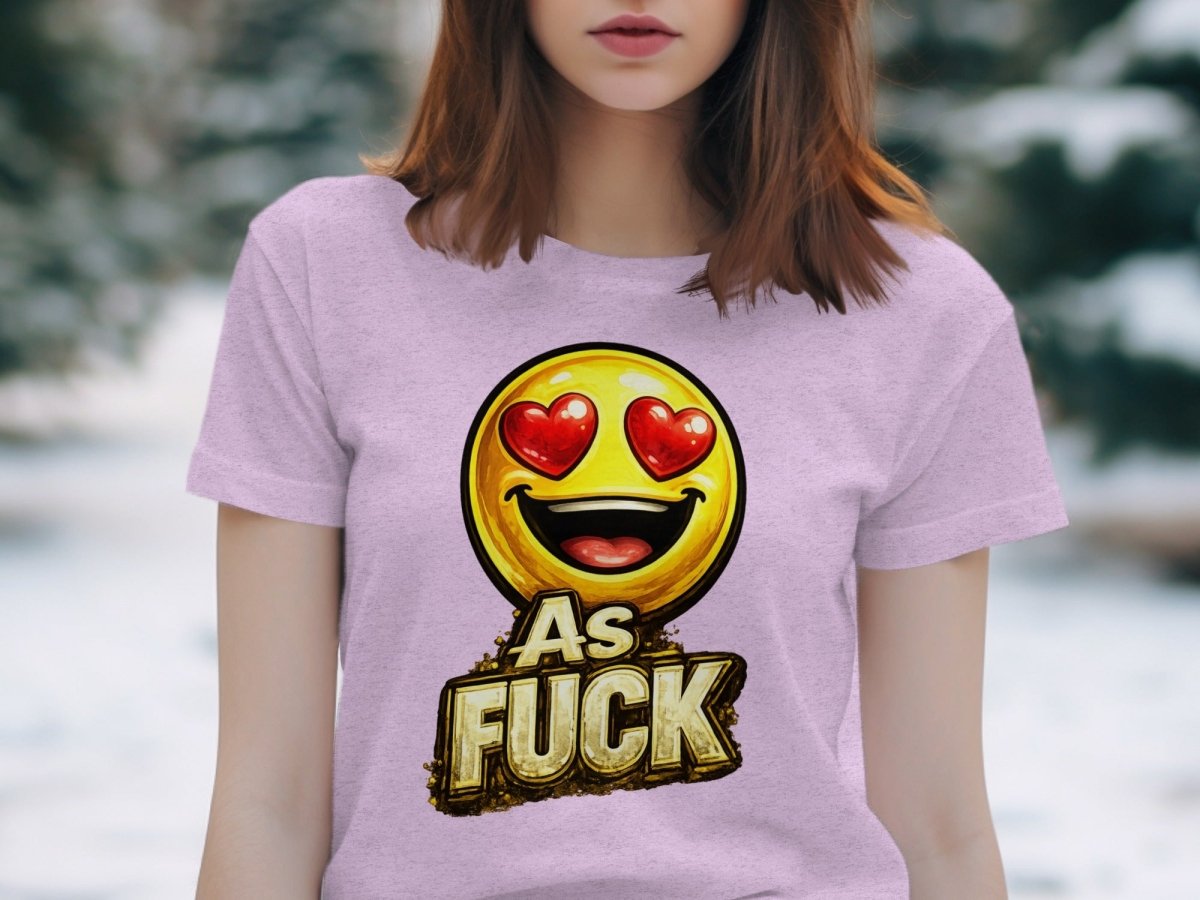 Heart Eyes As Fuck Emoji T-Shirt | Love Emoji NSFW Graphic Tee - Anything AF