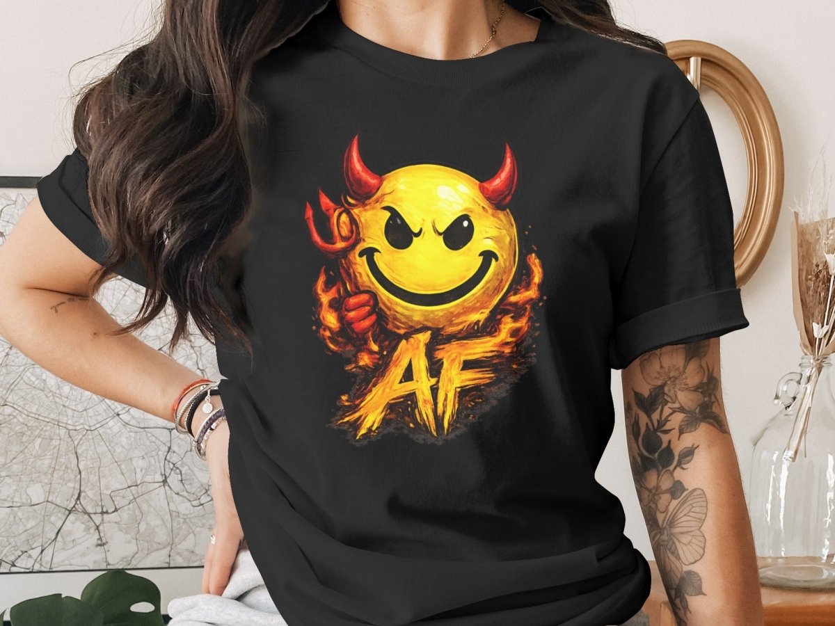 Hellfire Devil Emoji AF Edition T-Shirt - Anything AF