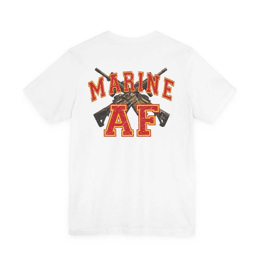 Marine AF Shirt | Marine As Fuck Double-Sided USMC Inspired T-Shirt | Front Pocket AF & Back Print - Anything AF
