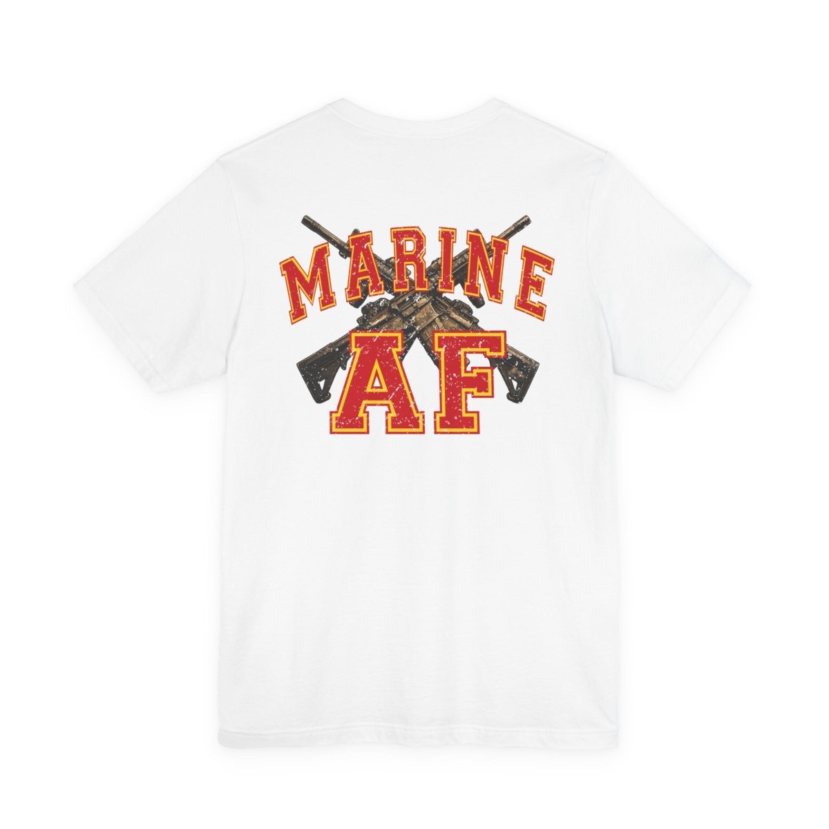 Marine AF Shirt | Marine As Fuck Double-Sided USMC Inspired T-Shirt | Front Pocket AF & Back Print - Anything AF