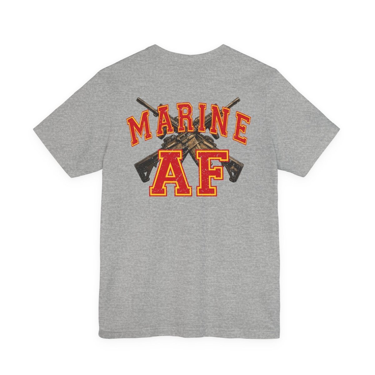 Marine AF Shirt | Marine As Fuck Double-Sided USMC Inspired T-Shirt | Front Pocket AF & Back Print - Anything AF