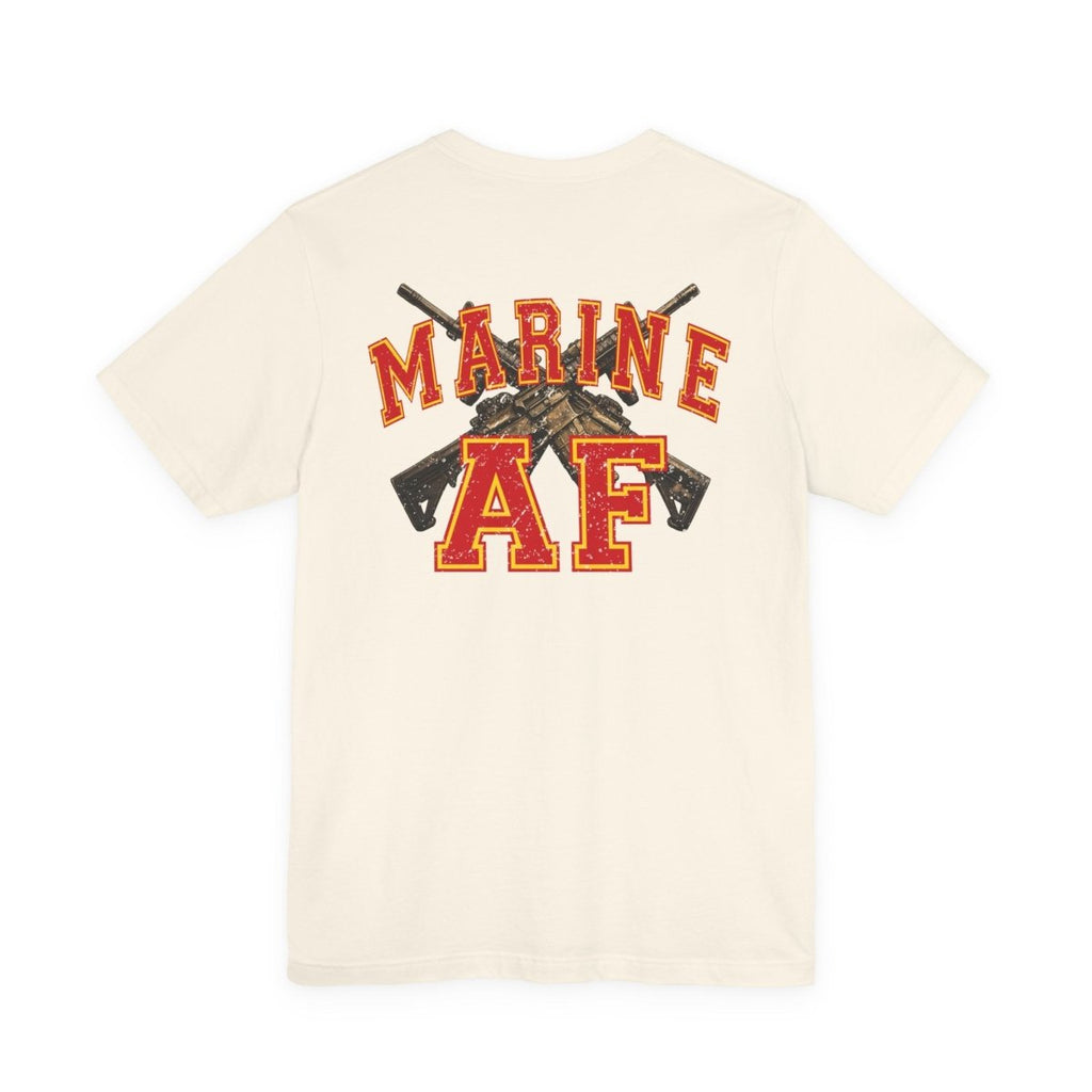 Marine AF Shirt | Marine As Fuck Double-Sided USMC Inspired T-Shirt | Front Pocket AF & Back Print - Anything AF