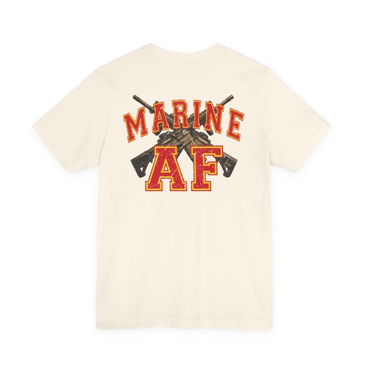 Marine AF Shirt | Marine As Fuck Double-Sided USMC Inspired T-Shirt | Front Pocket AF & Back Print - Anything AF