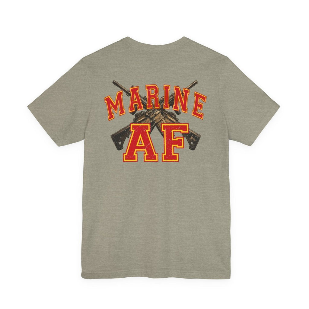 Marine AF Shirt | Marine As Fuck Double-Sided USMC Inspired T-Shirt | Front Pocket AF & Back Print - Anything AF