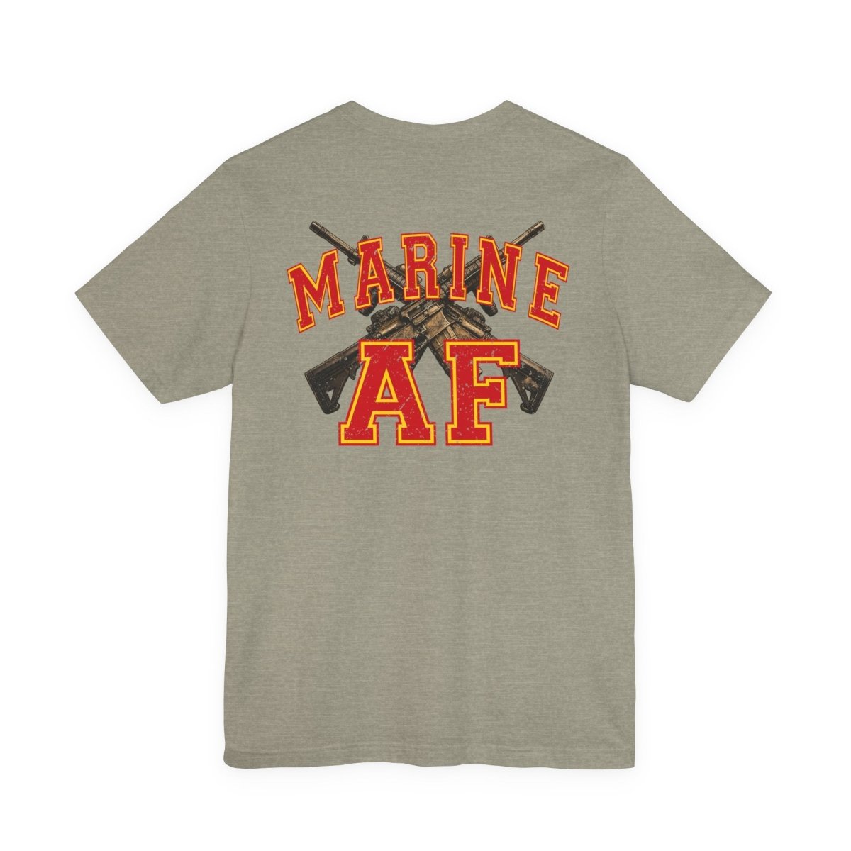 Marine AF Shirt | Marine As Fuck Double-Sided USMC Inspired T-Shirt | Front Pocket AF & Back Print - Anything AF