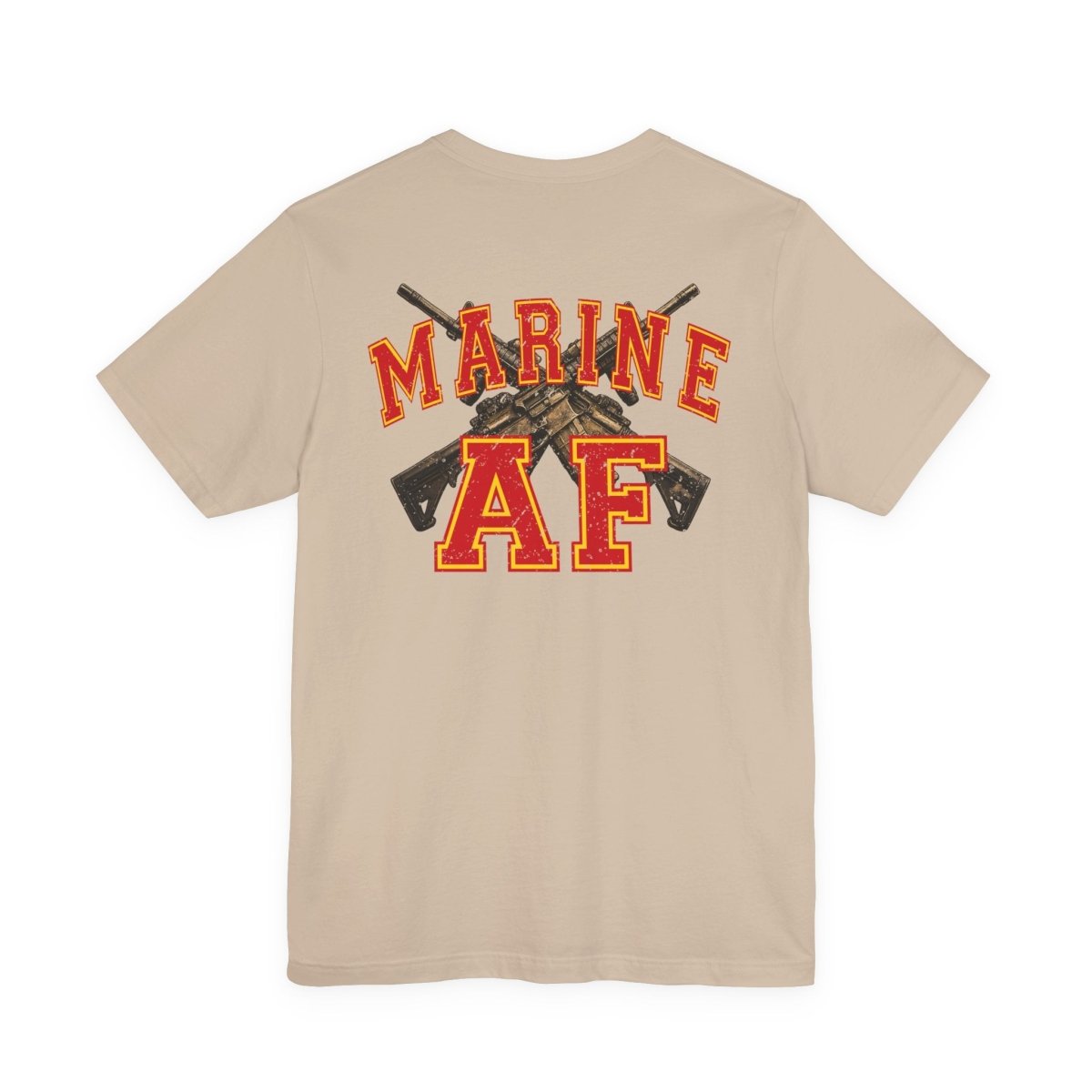 Marine AF Shirt | Marine As Fuck Double-Sided USMC Inspired T-Shirt | Front Pocket AF & Back Print - Anything AF