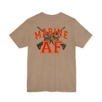 Marine AF Shirt | Marine As Fuck Double-Sided USMC Inspired T-Shirt | Front Pocket AF & Back Print - Anything AF