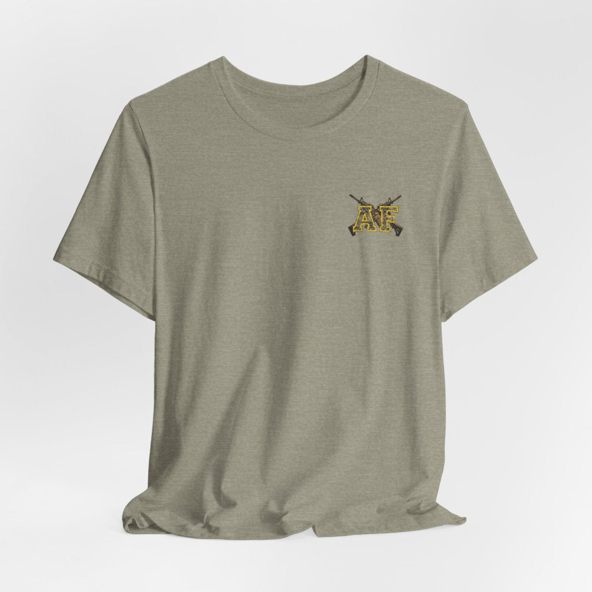 Marine AF Shirt | MARPAT Camo USMC Front & Back Print T-Shirt with Crossed Rifles - Anything AF