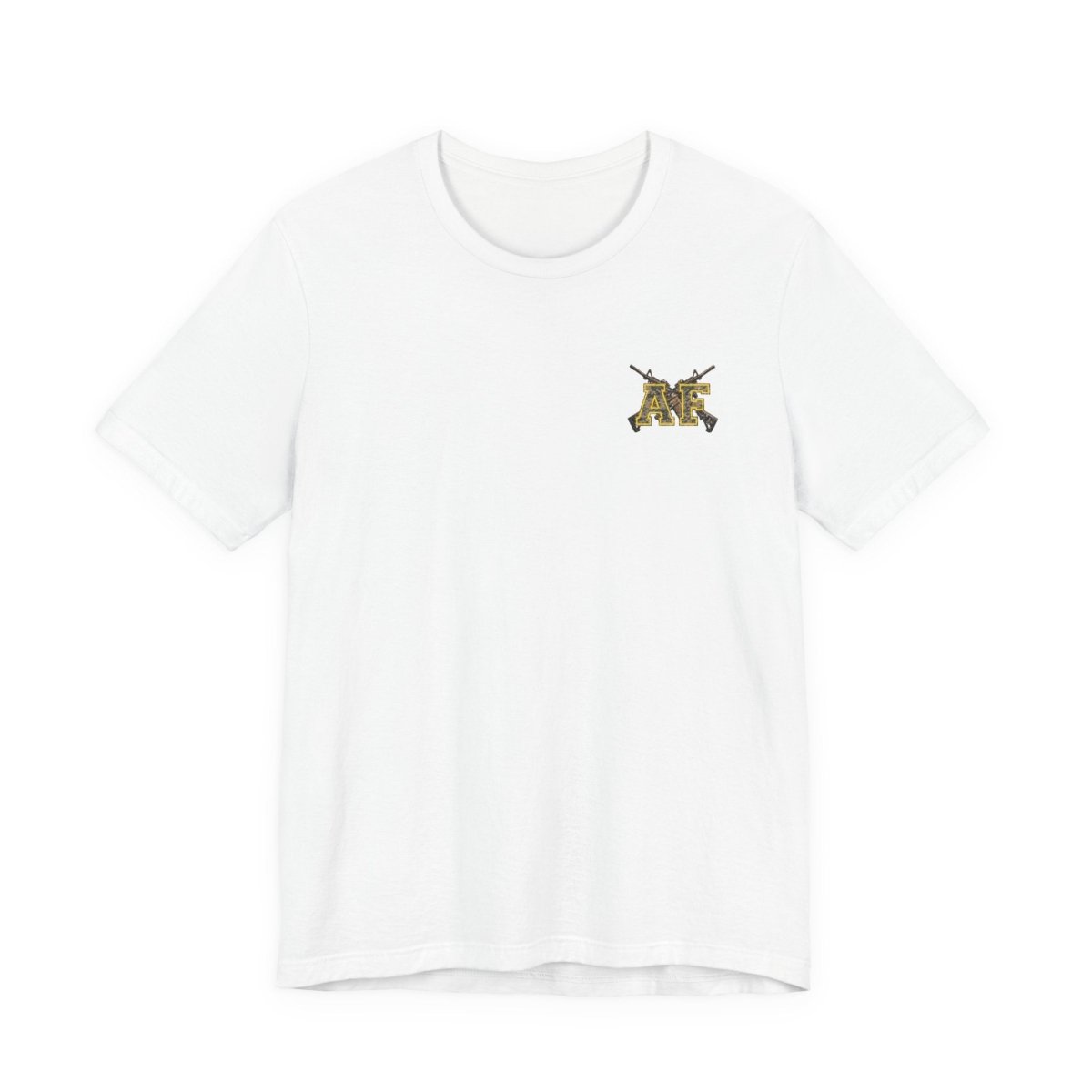 Marine AF Shirt | MARPAT Camo USMC Front & Back Print T-Shirt with Crossed Rifles - Anything AF
