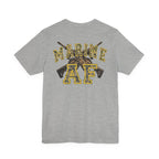 Marine AF Shirt | MARPAT Camo USMC Front & Back Print T-Shirt with Crossed Rifles - Anything AF