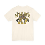 Marine AF Shirt | MARPAT Camo USMC Front & Back Print T-Shirt with Crossed Rifles - Anything AF