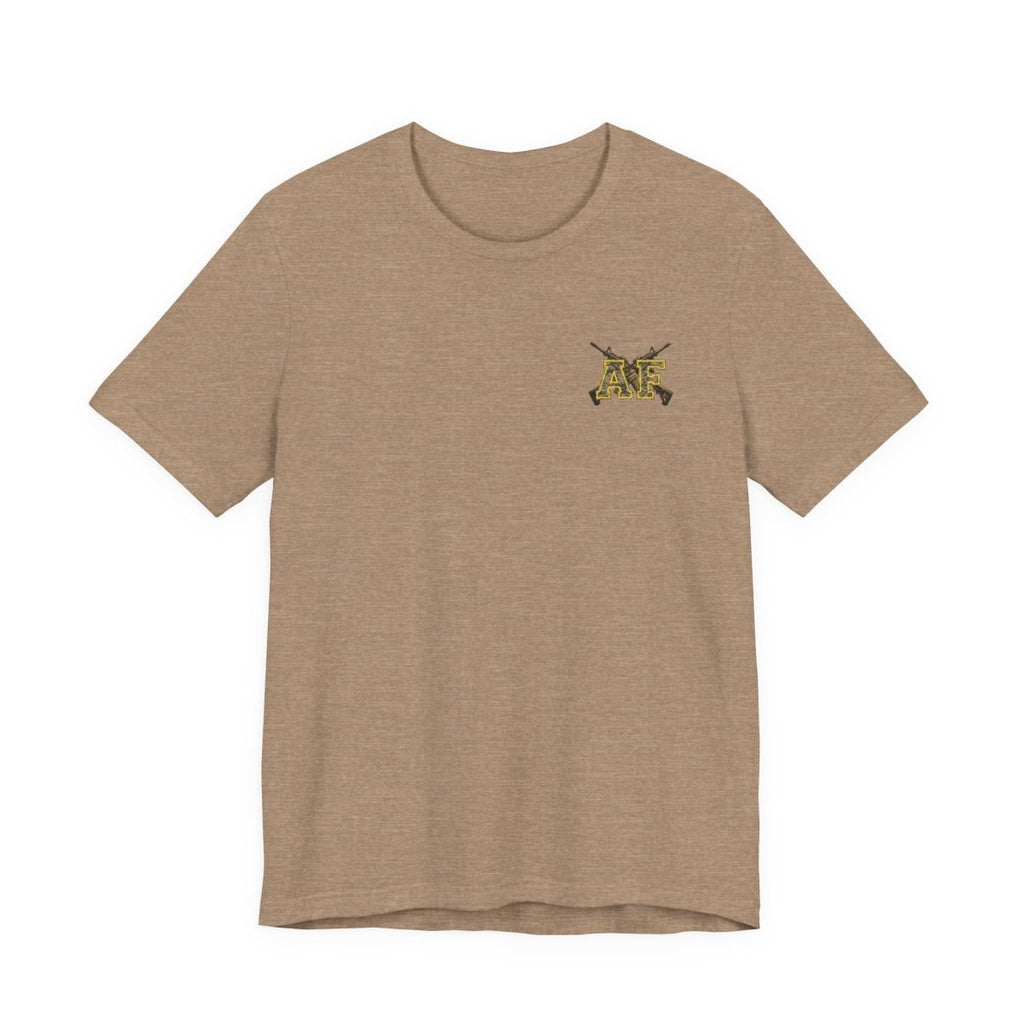 Marine AF Shirt | MARPAT Camo USMC Front & Back Print T-Shirt with Crossed Rifles - Anything AF