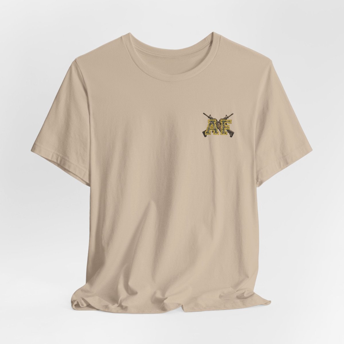 Marine AF Shirt | MARPAT Camo USMC Front & Back Print T-Shirt with Crossed Rifles - Anything AF