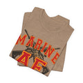 Marine AF Shirt | USMC Marine AF Front Print T-Shirt with Crossed Rifles Design - Anything AF