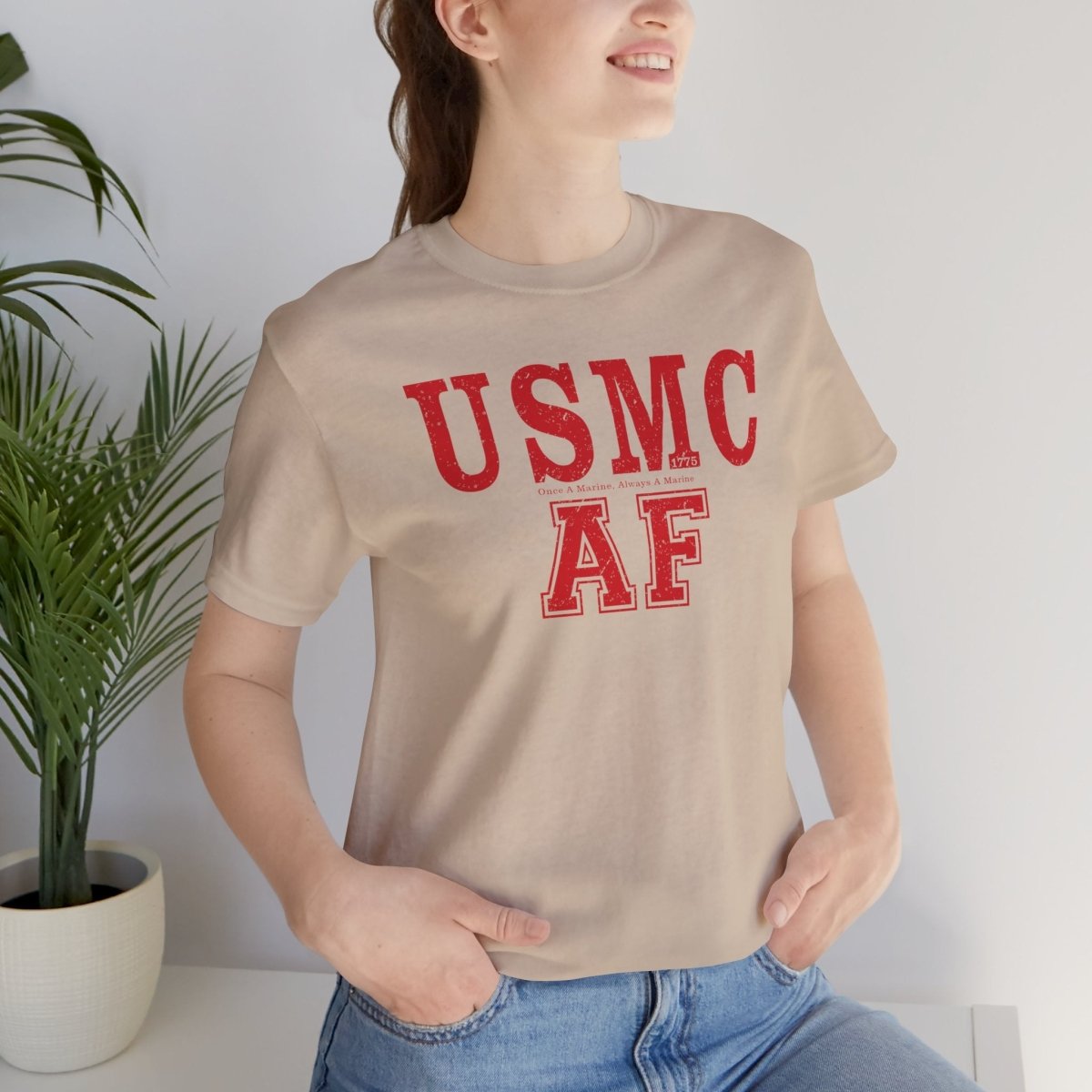 Marine Corps As Fuck T-Shirt – Once A Marine Red | USMC Pride Graphic Tee - Anything AF