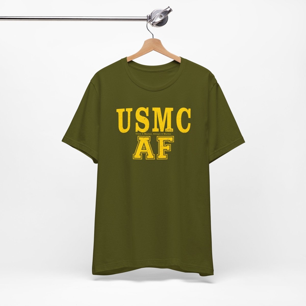 Marine Corps As Fuck T-Shirt – Once A Marine Yellow | USMC Pride Graphic Tee - Anything AF