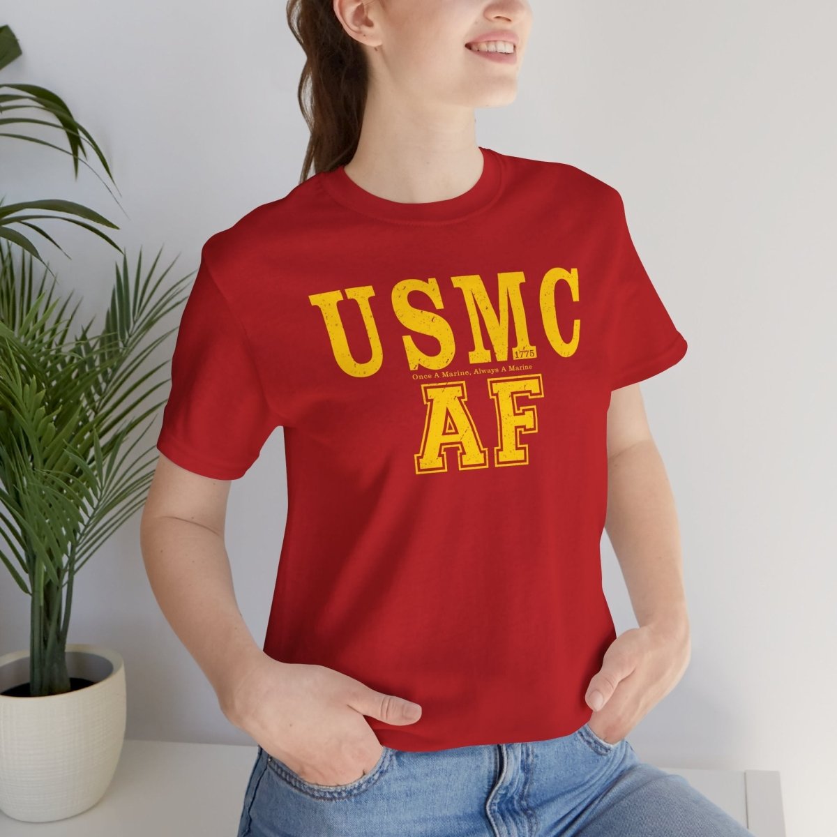 Marine Corps As Fuck T-Shirt – Once A Marine Yellow | USMC Pride Graphic Tee - Anything AF