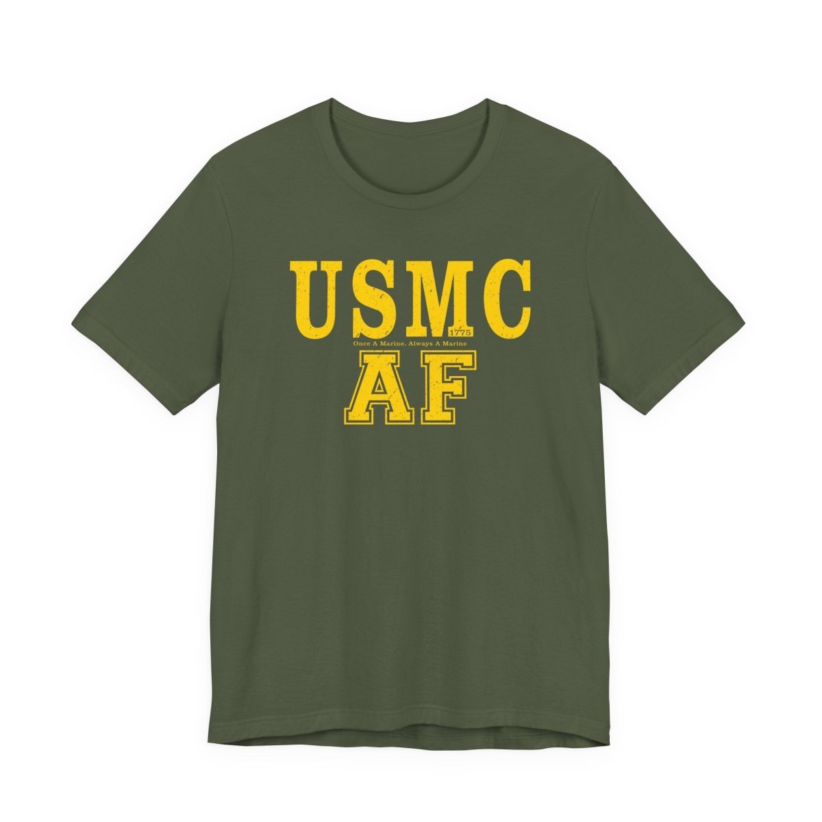 Marine Corps As Fuck T-Shirt – Once A Marine Yellow | USMC Pride Graphic Tee - Anything AF
