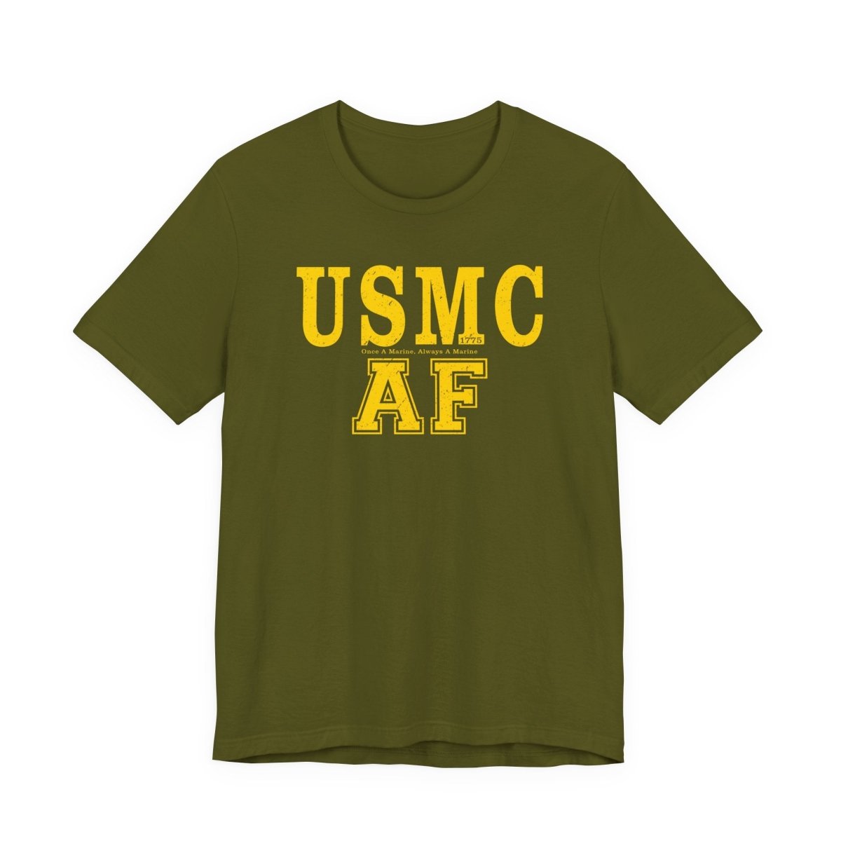 Marine Corps As Fuck T-Shirt – Once A Marine Yellow | USMC Pride Graphic Tee - Anything AF