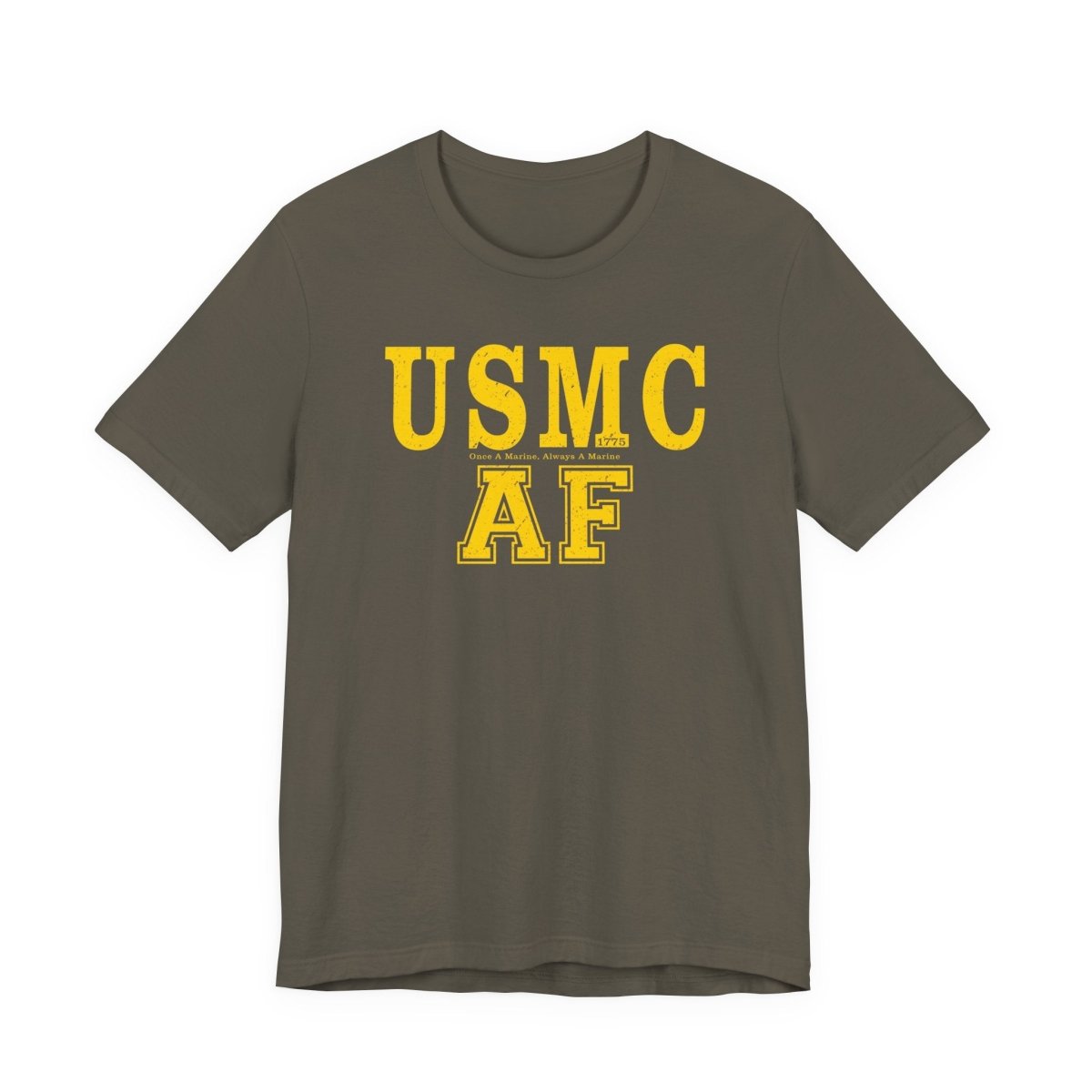 Marine Corps As Fuck T-Shirt – Once A Marine Yellow | USMC Pride Graphic Tee - Anything AF