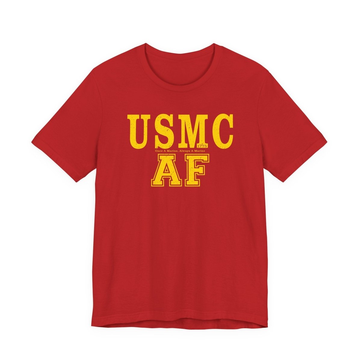 Marine Corps As Fuck T-Shirt – Once A Marine Yellow | USMC Pride Graphic Tee - Anything AF
