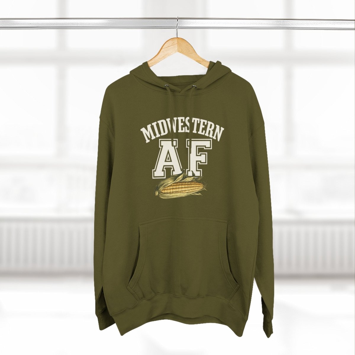 Midwestern AF Corn Hoodie | Family Friendly Edition | Lane Seven LS14001 Heavyweight Unisex Hoodie - Anything AF