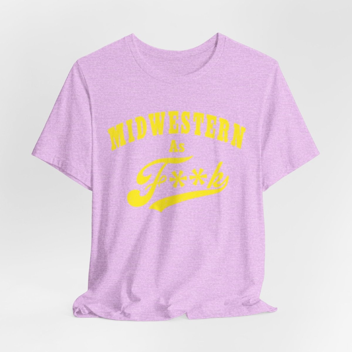 Midwestern AF Graphic Tee | Funny Midwest Culture Shirt with Vintage Style Yellow Print | Midwestern As F**k PG-13 Version - Anything AF