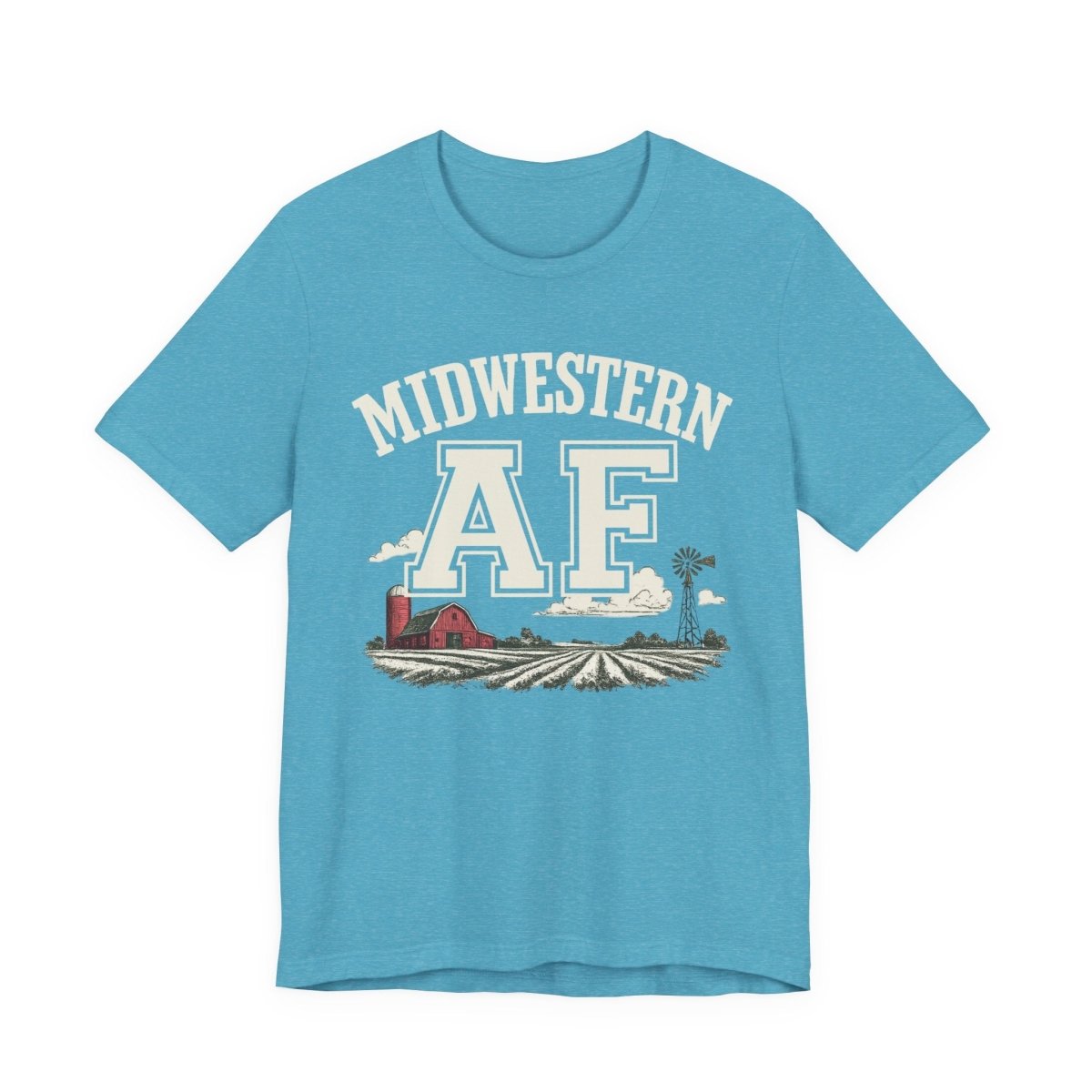 Midwestern AF T-Shirt – Farm Scene | Midwest Pride Graphic Tee - Anything AF