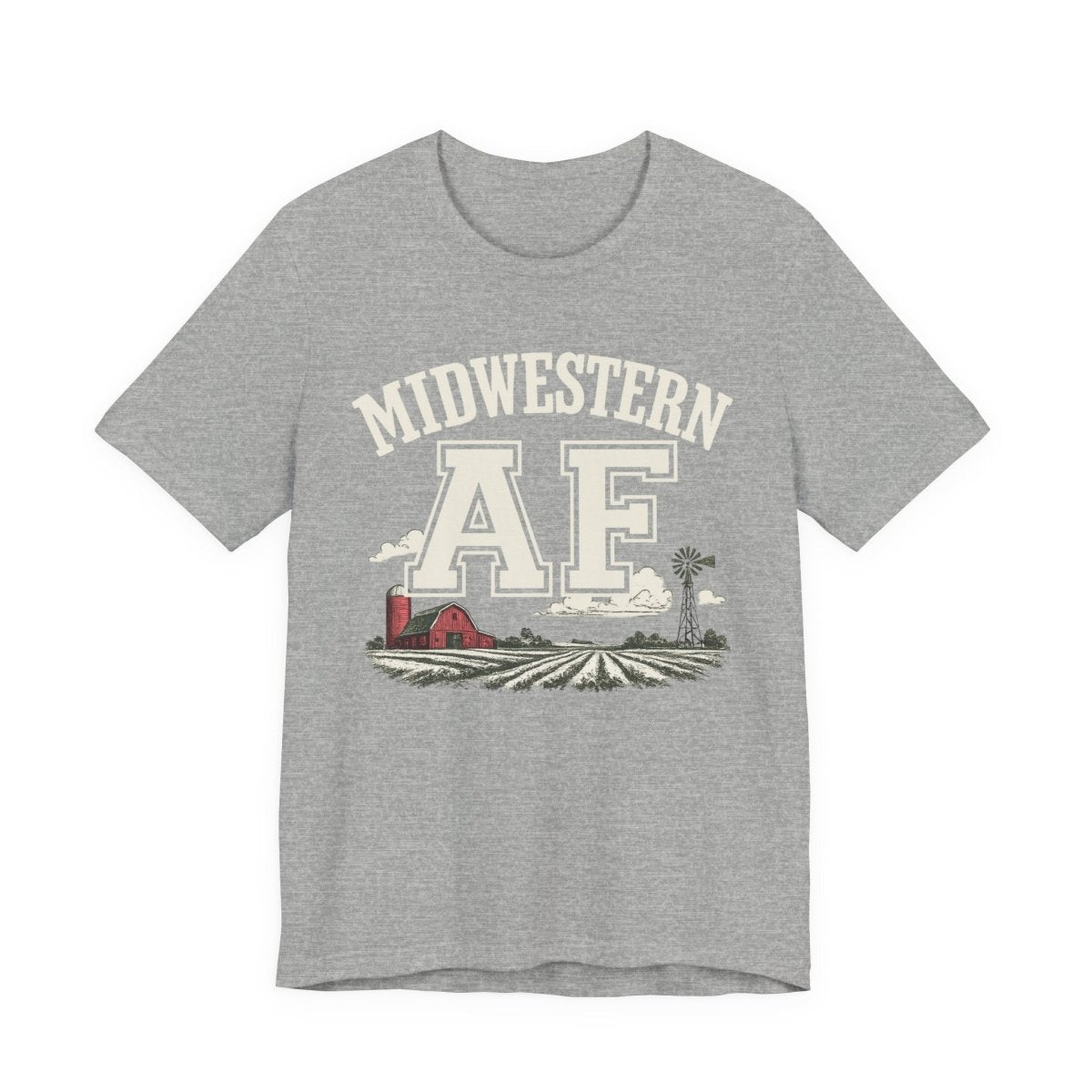 Midwestern AF T-Shirt – Farm Scene | Midwest Pride Graphic Tee - Anything AF