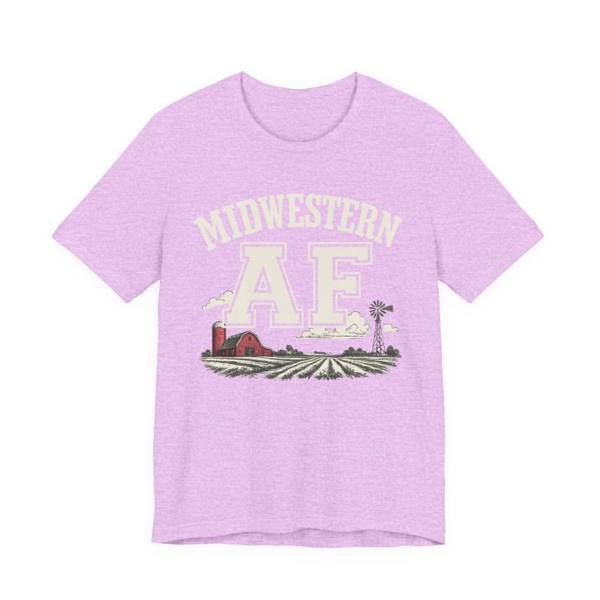 Midwestern AF T-Shirt – Farm Scene | Midwest Pride Graphic Tee - Anything AF