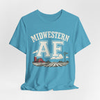 Midwestern AF T-Shirt – Farm Scene | Midwest Pride Graphic Tee - Anything AF
