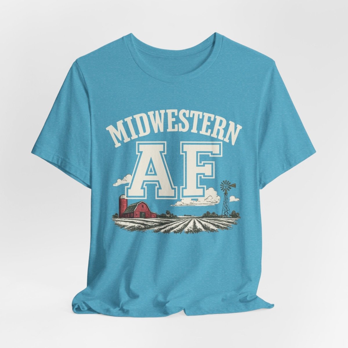 Midwestern AF T-Shirt – Farm Scene | Midwest Pride Graphic Tee - Anything AF