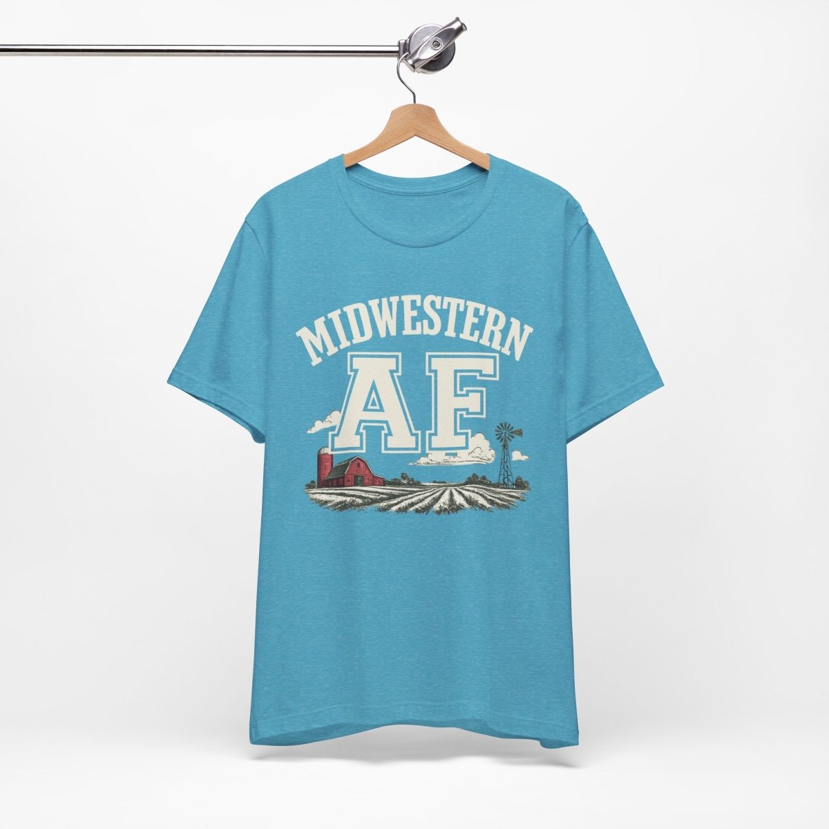 Midwestern AF T-Shirt – Farm Scene | Midwest Pride Graphic Tee - Anything AF