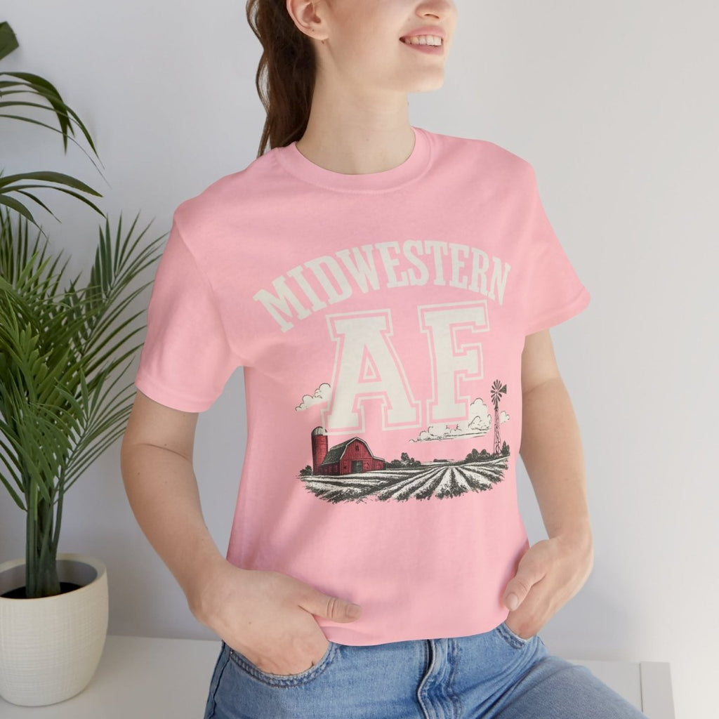 Midwestern AF T-Shirt – Farm Scene | Midwest Pride Graphic Tee - Anything AF