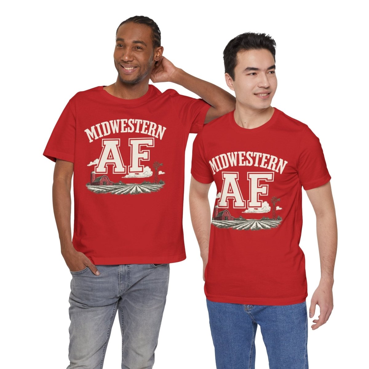 Midwestern AF T-Shirt – Farm Scene | Midwest Pride Graphic Tee - Anything AF