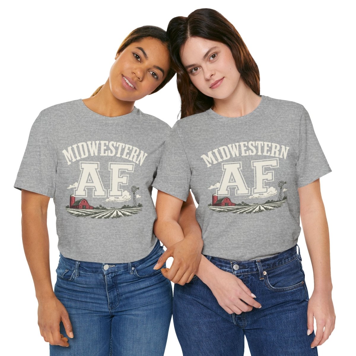 Midwestern AF T-Shirt – Farm Scene | Midwest Pride Graphic Tee - Anything AF