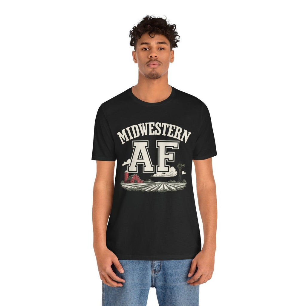 Midwestern AF T-Shirt – Farm Scene | Midwest Pride Graphic Tee - Anything AF