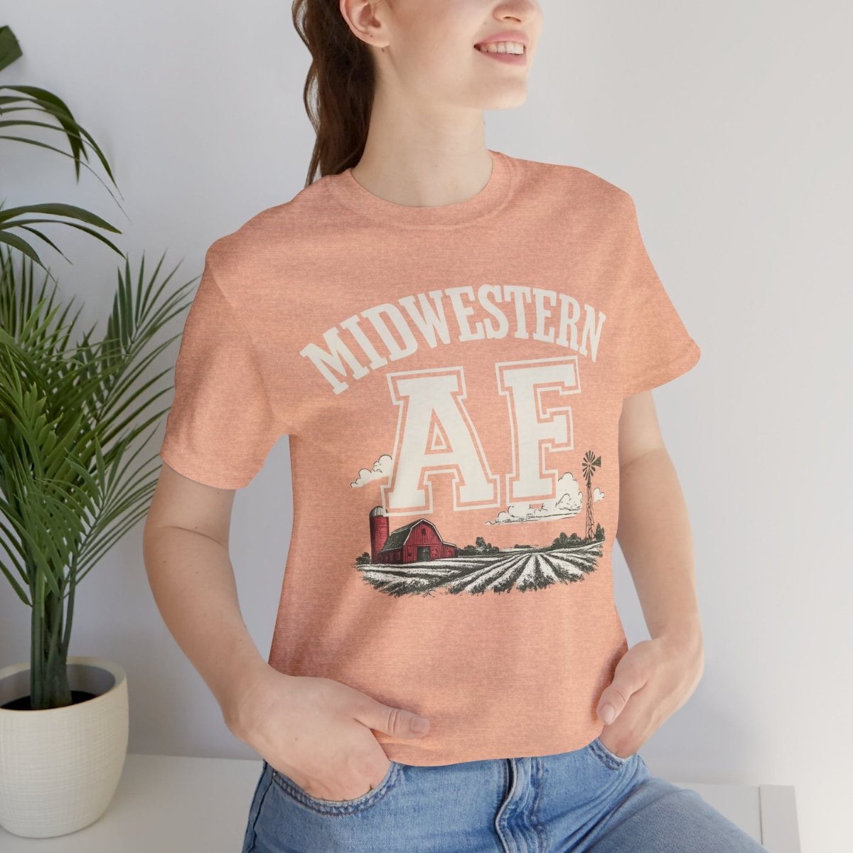 Midwestern AF T-Shirt – Farm Scene | Midwest Pride Graphic Tee - Anything AF