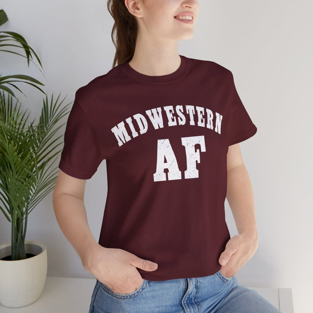 Midwestern AF T-Shirt | Vintage Midwest Pride Graphic for Country & Small-Town Life - Anything AF