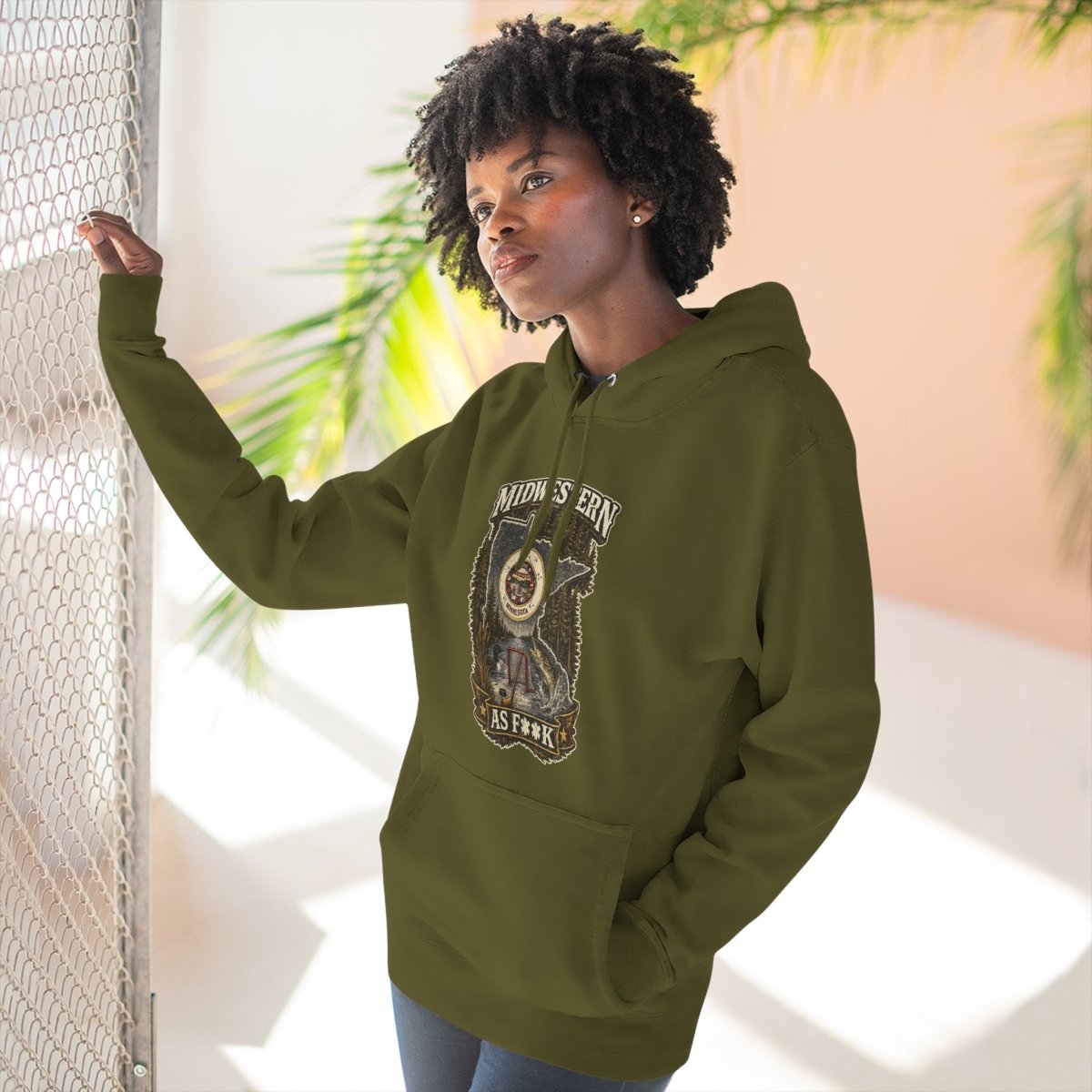 Midwestern As FK Minnesota Hoodie | Funny Minnesota Pride Hoodie | Lane Seven LS14001 3-Panel Fleece | Slightly Salty Edition - Anything AF