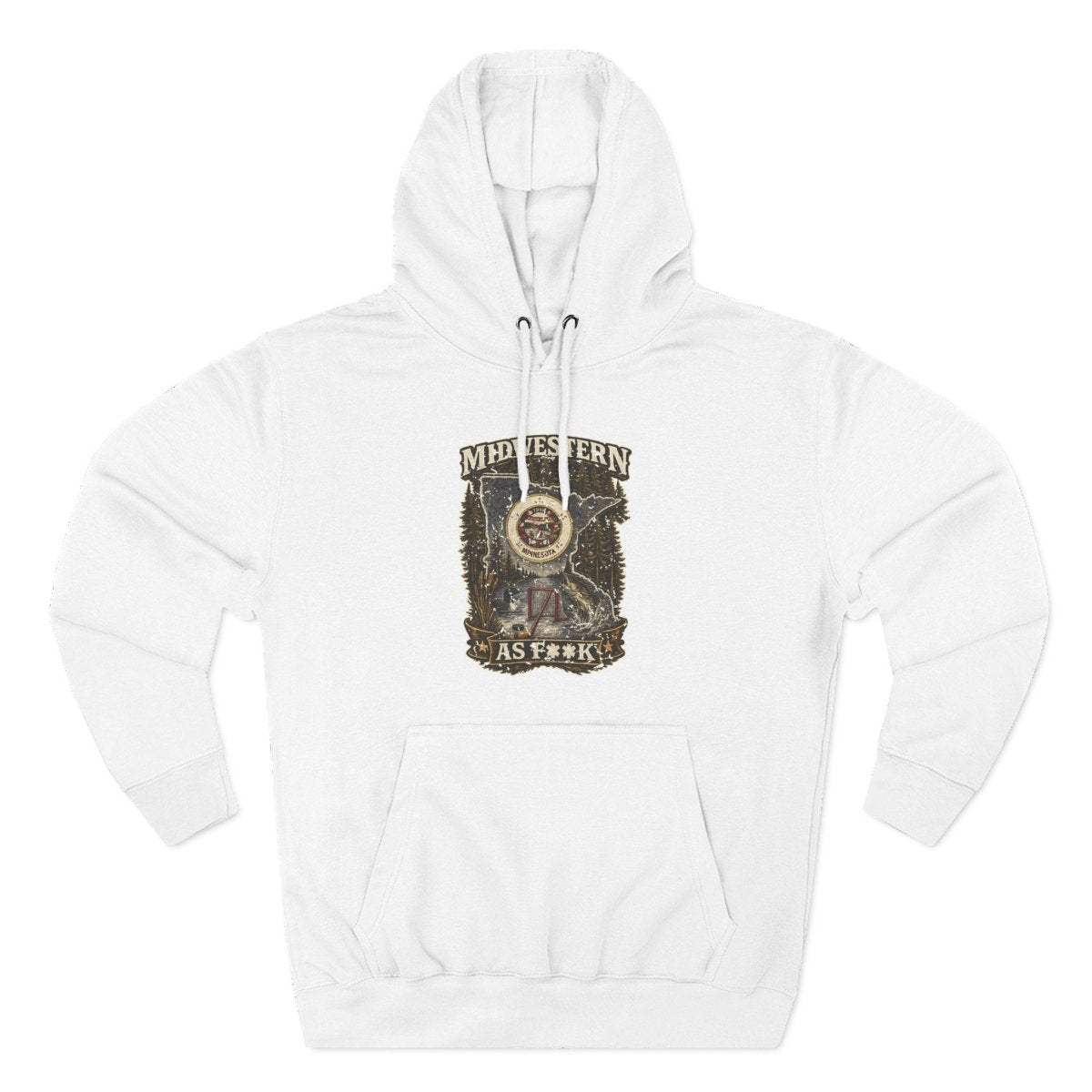 Midwestern As FK Minnesota Hoodie | Funny Minnesota Pride Hoodie | Lane Seven LS14001 3-Panel Fleece | Slightly Salty Edition - Anything AF