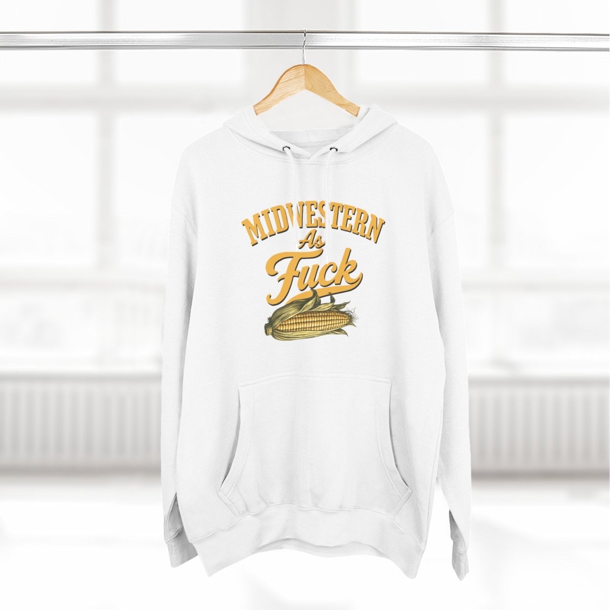 Midwestern As Fuck Corn Hoodie | No Filter Edition | Lane Seven LS14001 Heavyweight Fleece Hoodie - Anything AF