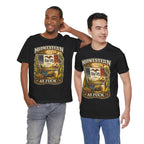 Two men standing together in Black Iowa Midwestern As Fuck T-shirts