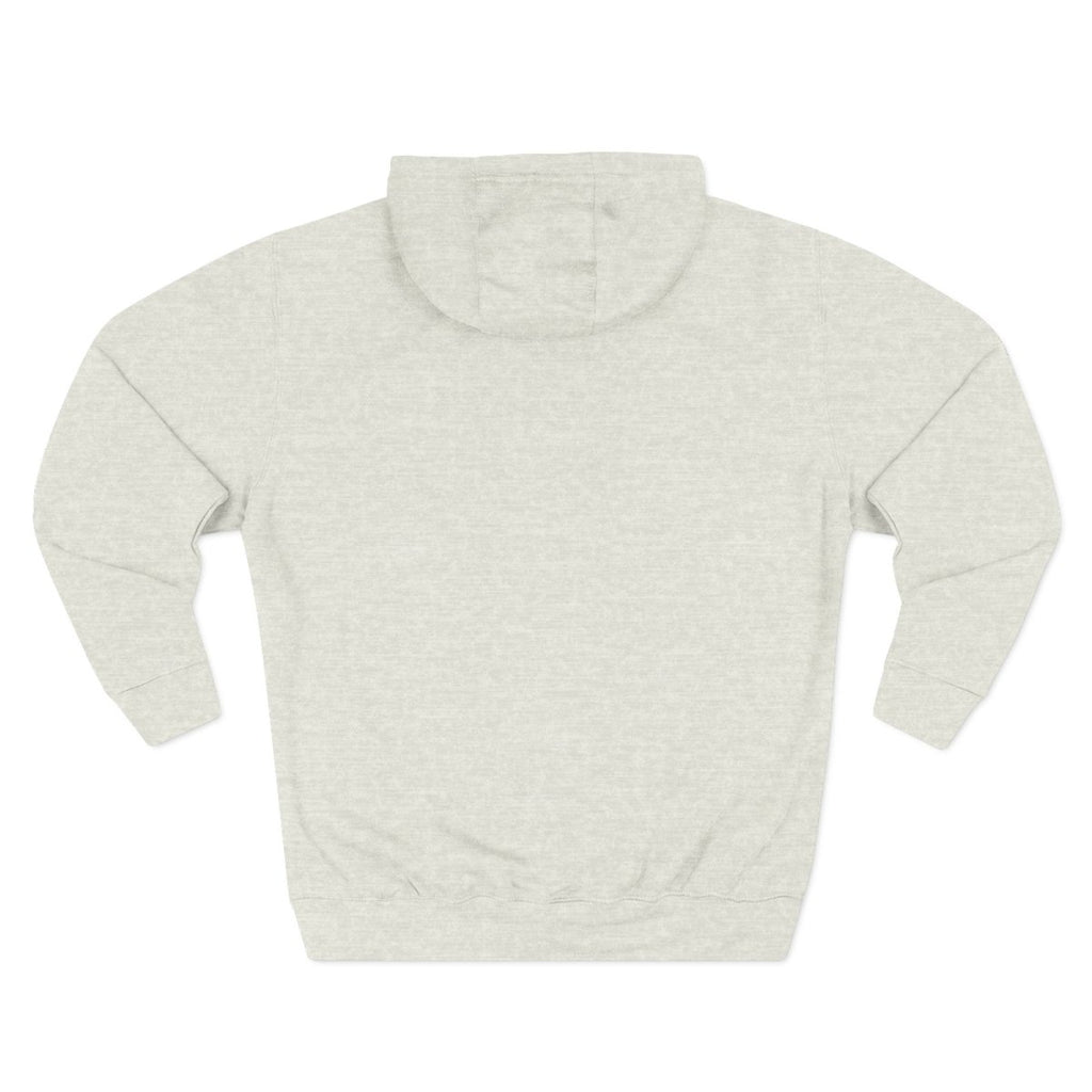 Plain back of the Oatmeal Heather Michigan Midwestern As Fuck hoodie, no print on the reverse