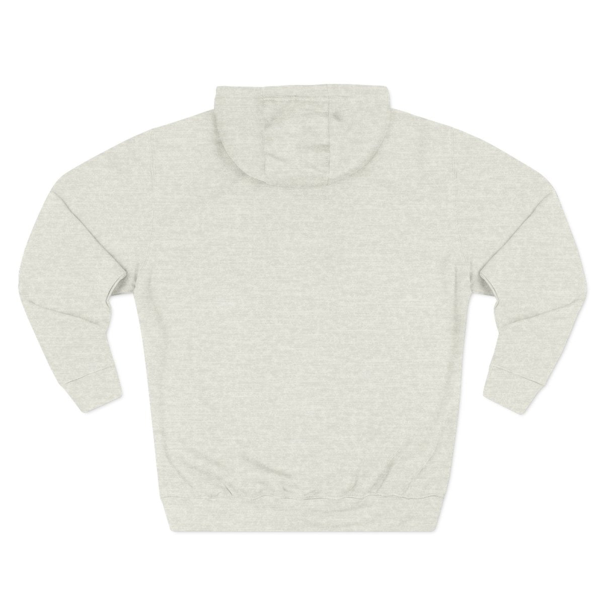 Plain back of the Oatmeal Heather Michigan Midwestern As Fuck hoodie, no print on the reverse